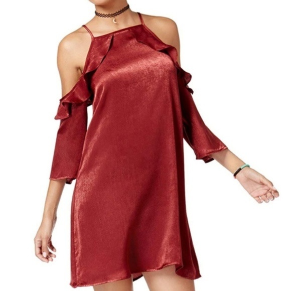 BeBop Dresses & Skirts - NWT BeBop Satin Cold Shoulder Cocktail Minidress